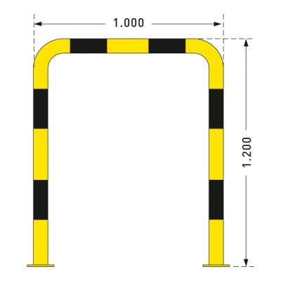 1,200 X 1,000mm - Yellow/Black Protection Guard - Indoor Use - Image 4