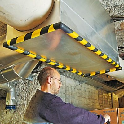 TRAFFIC-LINE Edge Protection - SEMI-CIRCULAR 40/40 - Self-Adhesive 1,000mm Lengths - Yellow/Black - Image 2
