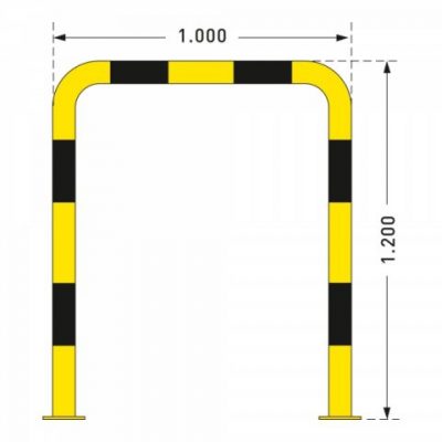 1,200 X 1,000mm – Yellow/Black Protection Guard -Outdoor Use