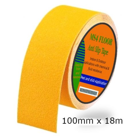 Commercial Grade Anti-Slip Self adhesive tape Yellow 100mm x 18m