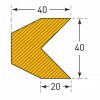 TRAFFIC-LINE Edge Protection - TRAPEZE 40/40 - Magnetic 1,000mm Lengths - Yellow/Black - Image 2