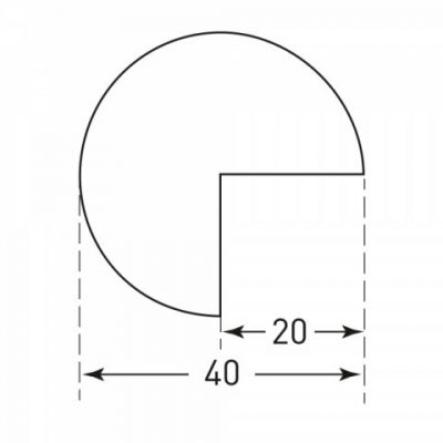 TRAFFIC-LINE Edge Protection - SEMI-CIRCULAR 40/40 - Self-Adhesive 1,000mm Lengths - White - Image 2
