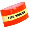 Glow in the Dark Safety Armbands FIRE WARDEN/RED
