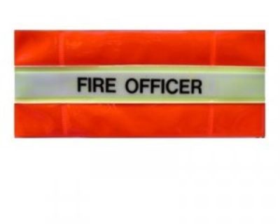 Glow in the Dark Safety Armbands FIRE OFFICER/RED