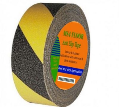 MS4FLOOR Anti Slip 25mm x 18m Self-adhesive tape Black/Yellow