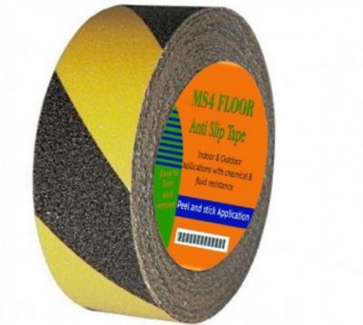 MS4FLOOR Anti Slip 75mm x 18m Self-adhesive tape Black/Yellow
