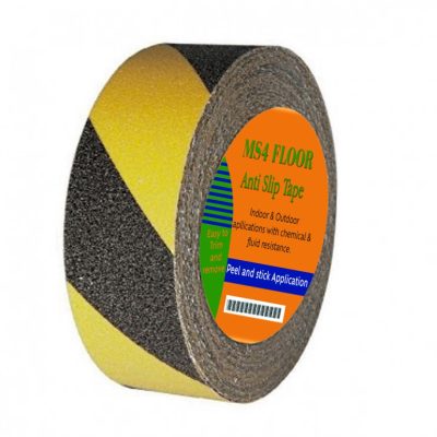 MS4FLOOR Anti Slip 75mm x 18m Self-adhesive tape Black/Yellow - Image 2