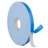50mm x 2mm x 50m Double Sided Polyethylene White Foam Tape with blue filmic liner hygienic wall cladding tape