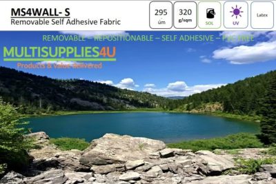 508mm(20″) x 30m MS4WALL Solvent Self adhesive repositionable Fabric Pvc free