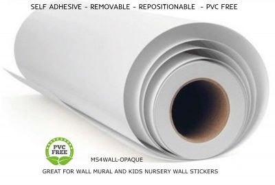 762mm(30") x 30m MS4WALL Opaque Solvent Self adhesive repositionable Fabric Pvc free - Image 2