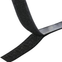 Sew On Hook & Loop Black 16mm x 25m