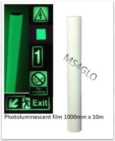 1000mm x 10 meters Class B Photoluminescent Self adhesive film