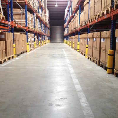 Traffic Line Pallet Racking Protector - Plastic - Size 550H x 162W x 120D mm Channel - Yellow - Image 5