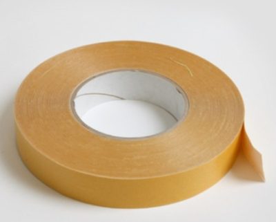 25mm x 50m Double Sided White PVC Tape with Solvent Acrylic Adhesive Banner Hemming Tape