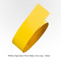 PROline Tape Steel 75mm Wide x 6m Long - Yellow