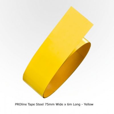 PROline Tape Steel 75mm Wide x 6m Long - Yellow