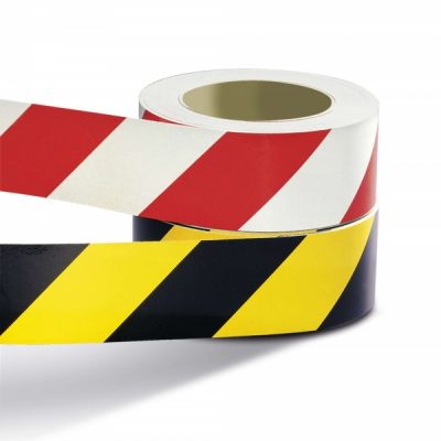 Non-Reflective Hazard Warning Tape - 60mm x 66m - Red/White - Image 3