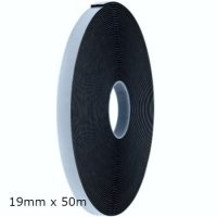19mm x 50m Double Sided Polyethylene Black Foam Tape 0.8mm thick MS4 Mount