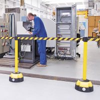 TRAFFIC-LINE Hi-Vis Belt Post - Yellow Post - 3m Yellow/Black Belt