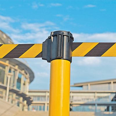 TRAFFIC-LINE Hi-Vis Belt Post - Yellow Post - 3m Yellow/Black Belt - Image 3