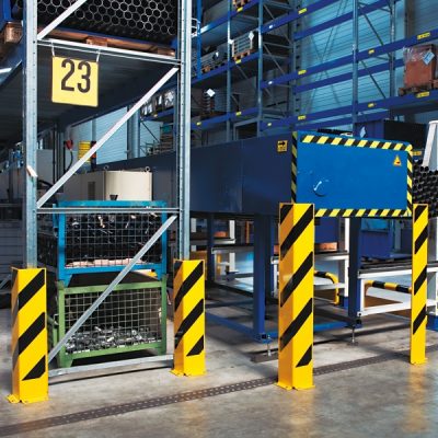 BLACK BULL Heavy Duty Column/Corner Protectors - Right-Angle Profile - 1,200mmH - 6mm Gauge - Yellow/Black - Image 3