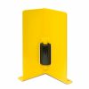 BLACK BULL Pallet Rack End Frame Protectors with Guide Roller - Right-Angle Profile - 400mmH - 6mm Gauge - Yellow/Black - Image 3