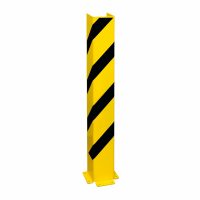 BLACK BULL Pallet Rack End Frame Protectors - 'U' Profile - 1,200mmH - 6mm Gauge - Yellow/Black
