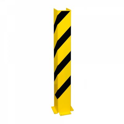 BLACK BULL Pallet Rack End Frame Protectors - 'U' Profile - 1,200mmH - 6mm Gauge - Yellow/Black