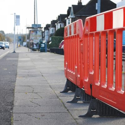TRAFFIC-LINE Blow Moulded Barriers - Orange with Red/White Reflective Panel - Image 2