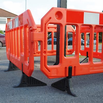 TRAFFIC-LINE Blow Moulded Barriers - Orange with Red/White Reflective Panel - Image 3