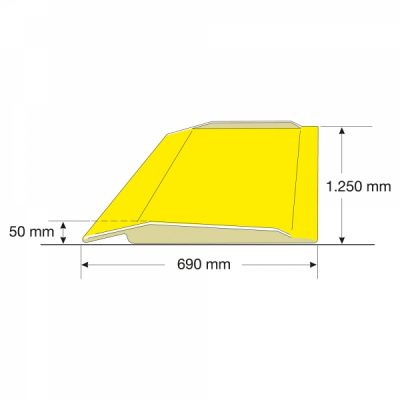TRAFFIC-LINE Ramp GRP - SWL 500kg - 1,250mmW - Yellow - Image 2