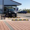 Park-AID Wheel Stop, 900 mm, black with white reflective panels, fixing bolts included - Image 4