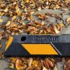 Park-AID Wheel Stop, 1,200 mm, black with yellow reflective panels, fixing bolts included - Image 2