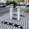 Park-AID Wheel Stop, 900 mm, black with white reflective panels, fixing bolts included
