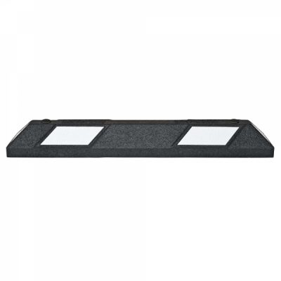 Park-AID Wheel Stop, 900 mm, black with white reflective panels, fixing bolts included - Image 2
