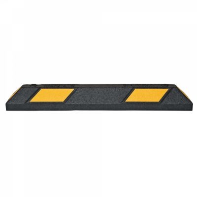 Park-AID Wheel Stop, 900 mm, black with yellow reflective panels, fixing bolts included