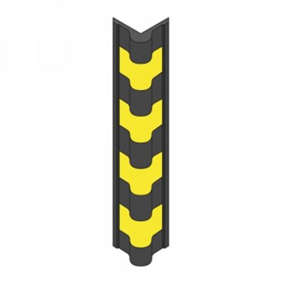 115 x 115mm x 800mmL TRAFFIC-LINE Impact Protection Corner Protectors Bullnose - Black / Yellow - Image 2