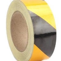 MS4U Retro-Reflective tape Black & Yellow 50mm x 25m