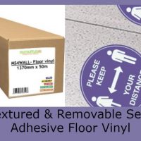 MS4FLOOR Textured Film Removable Self Adhesive Floor Vinyl 1370mm x 50m