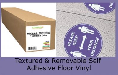 MS4FLOOR Textured Film Removable Self Adhesive Floor Vinyl 1370mm x 50m