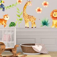 Extra-large Jungle Animals Kids Bedroom Nursery Wall Stickers