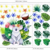 Watercolour Extra large koala Jungle Composition set Safari Wall Nursery Decor