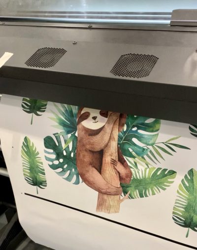 Watercolour Sloth Wall Art Decal Composition - Image 4