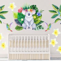 Watercolour koala Jungle Composition set Safari Wall Nursery Decor