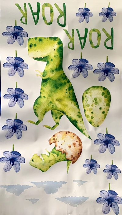Watercolour Small Dino Wall Decals - Nursery T-rex Wall Stickers - Image 3