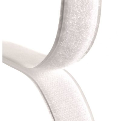 Self adhesive Hook & Loop tape 20mm x 5m White
