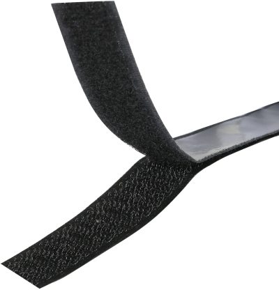 Self adhesive Hook & Loop tape 20mm x 5m Black