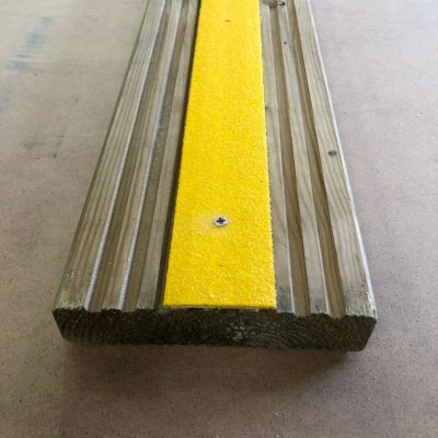 50mm Wide x 1.2metres Long Anti Slip GRP Decking Strip Yellow - Image 3