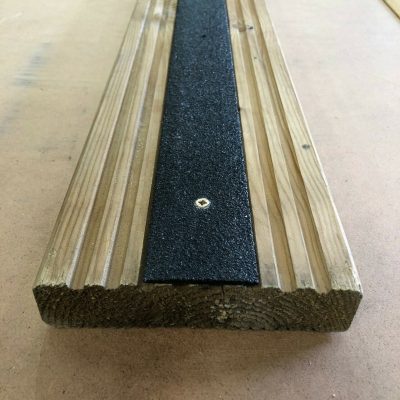 50mm Wide x 1m Anti Slip GRP Decking Strip Black - Image 2