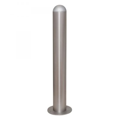 TRAFFIC-LINE EV Charging Point Protection Bollards, Stainless Steel, 108/2mm, H 1,200mm, aluminium cap, base plate 200mm Ø, surface fix - Image 2